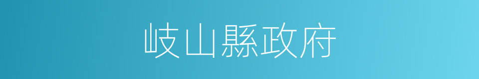 岐山縣政府的同義詞