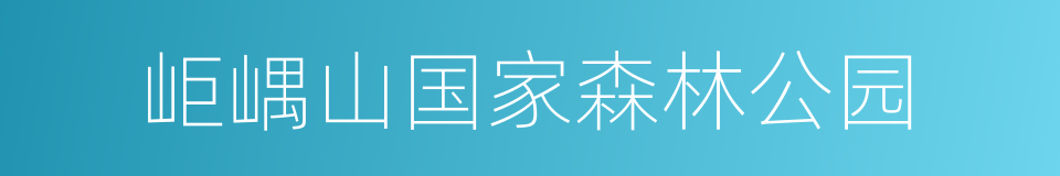 岠嵎山国家森林公园的同义词