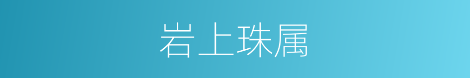 岩上珠属的同义词