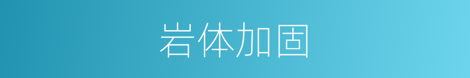 岩体加固的同义词