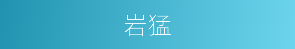岩猛的同义词