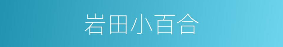 岩田小百合的同义词