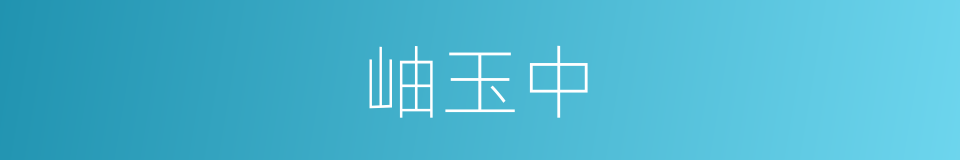 岫玉中的同义词