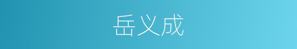 岳义成的同义词