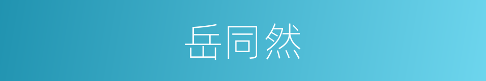 岳同然的同义词