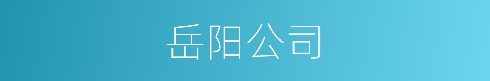 岳阳公司的同义词