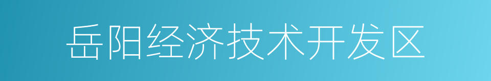 岳阳经济技术开发区的同义词