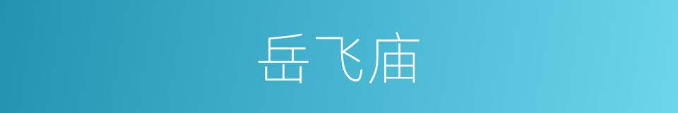 岳飞庙的同义词