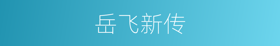 岳飞新传的同义词