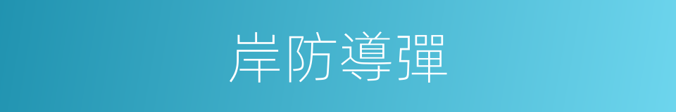 岸防導彈的同義詞