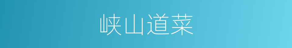 峡山道菜的同义词