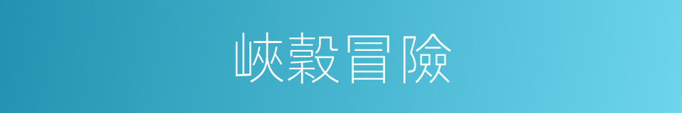 峽穀冒險的同義詞