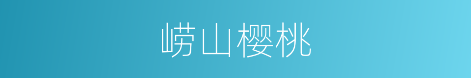 崂山樱桃的同义词