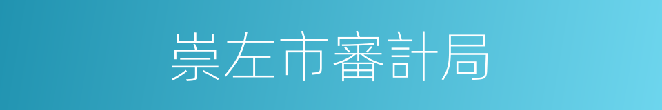 崇左市審計局的同義詞