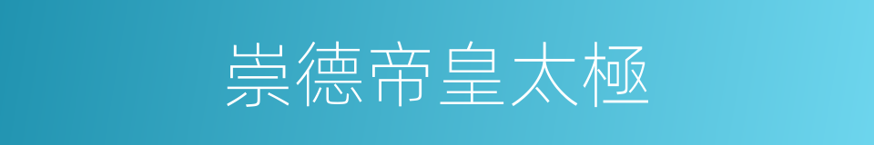 崇德帝皇太極的同義詞