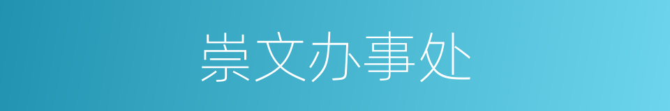 崇文办事处的同义词