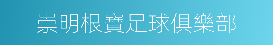 崇明根寶足球俱樂部的同義詞