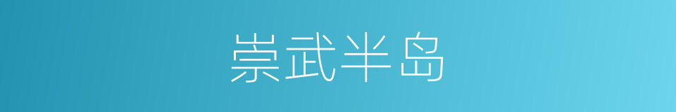 崇武半岛的意思