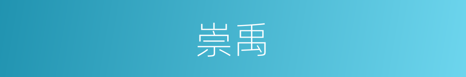 崇禹的意思