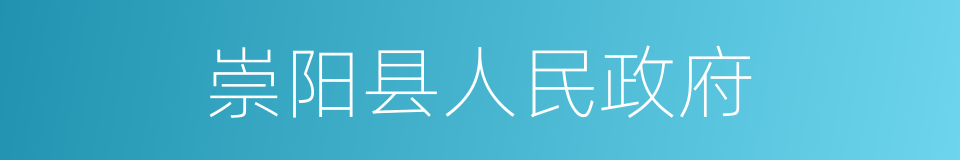 崇阳县人民政府的同义词