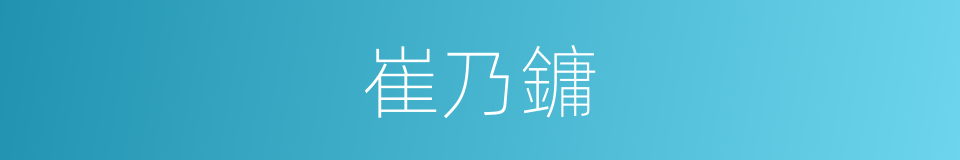 崔乃鏞的同義詞