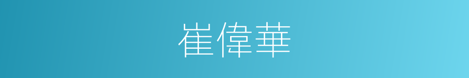 崔偉華的同義詞