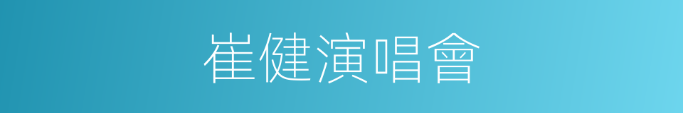 崔健演唱會的同義詞