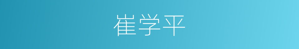 崔学平的同义词