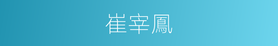 崔宰鳳的同義詞