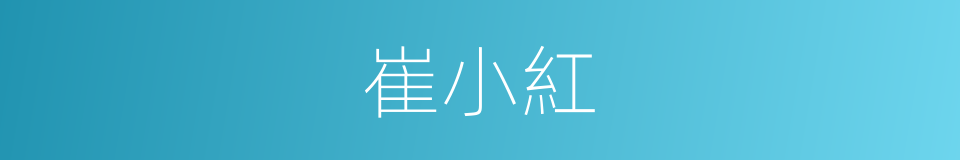崔小紅的同義詞