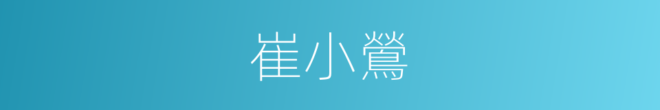 崔小鶯的同義詞