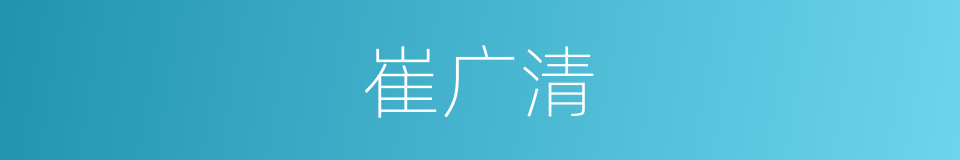 崔广清的同义词