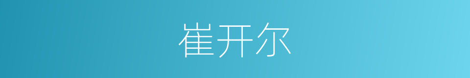 崔开尔的同义词
