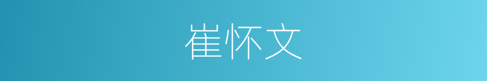 崔怀文的同义词