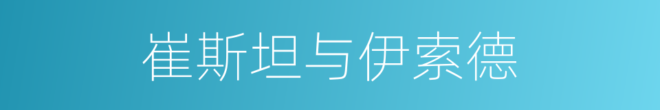 崔斯坦与伊索德的同义词