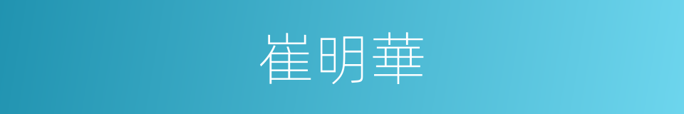 崔明華的同義詞