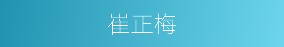 崔正梅的同义词