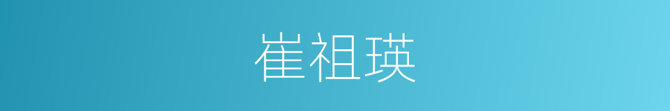 崔祖瑛的同义词