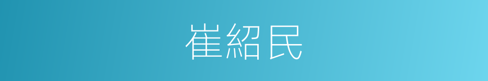 崔紹民的同義詞