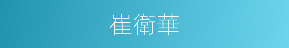 崔衛華的同義詞