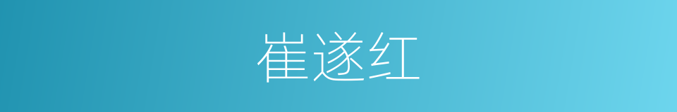 崔遂红的同义词
