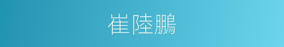 崔陸鵬的同義詞