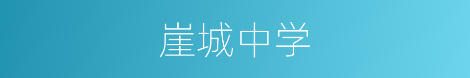 崖城中学的同义词