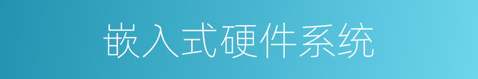 嵌入式硬件系统的同义词