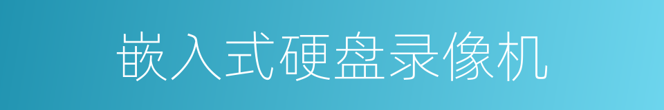 嵌入式硬盘录像机的同义词
