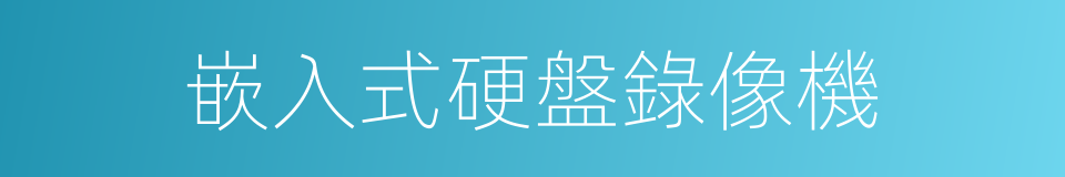 嵌入式硬盤錄像機的同義詞