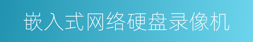 嵌入式网络硬盘录像机的同义词