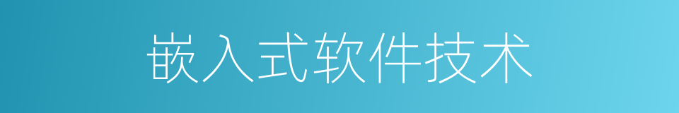 嵌入式软件技术的同义词