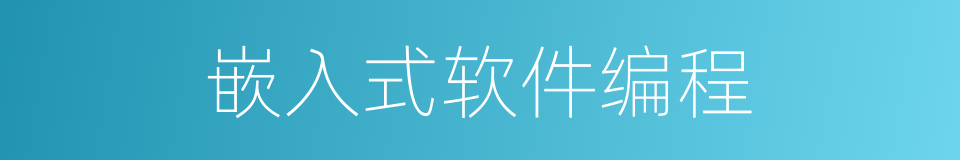 嵌入式软件编程的同义词
