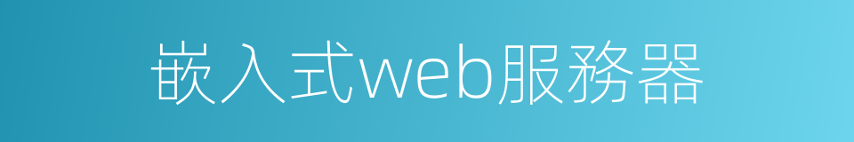 嵌入式web服務器的同義詞